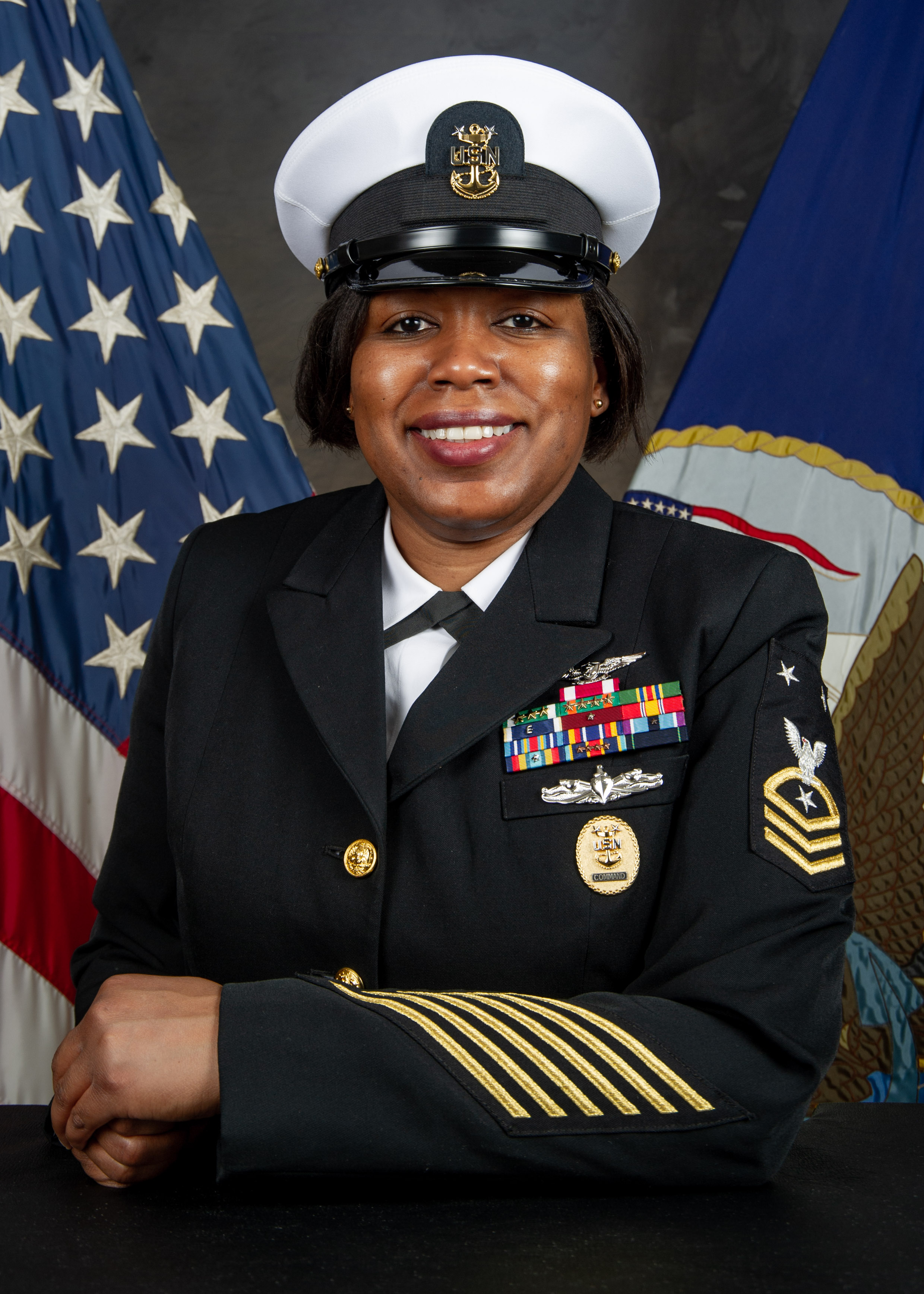 Photo of Command Master Chief (SS) Weba W. Roberts, NAVSUP Fleet Logistics Center Puget Sound